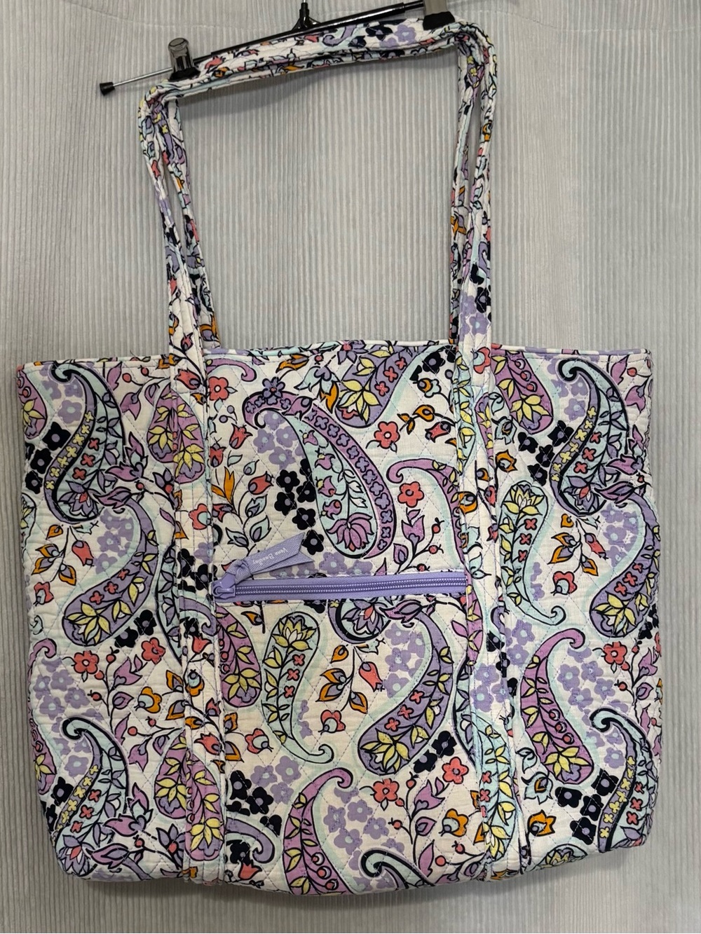 Vera Bradley Lavender Paisley Quilted Tote